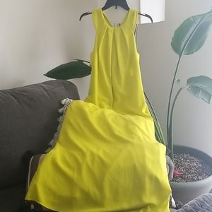 CLOVE Yellow-green Banded Maxi Dress